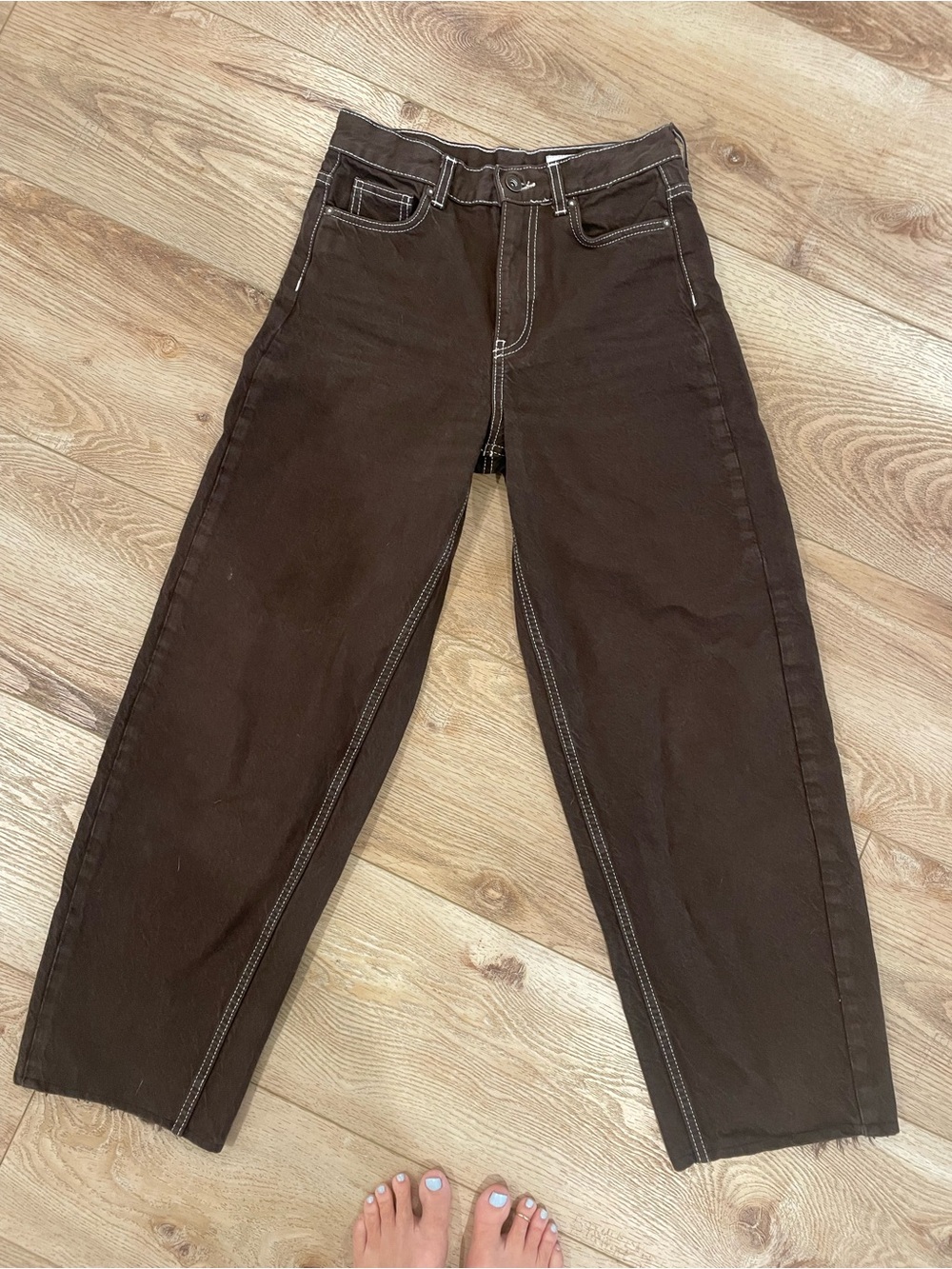 Zara women’s Brown Horseshoe -Leg Jeans